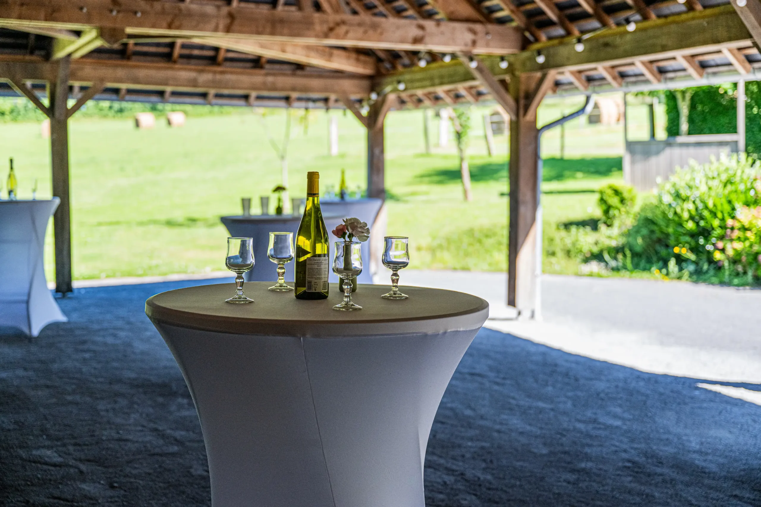 Gite de la cour vin d'honneur en extérieur